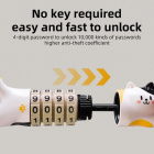 Замок вело ROCKBROS LKXM241 кодовый, со стальным тросом, в форме кошки; черно-белый 3