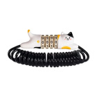 Замок вело ROCKBROS LKXM241 кодовый, со стальным тросом, в форме кошки; черно-белый 1