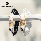 Замок вело ROCKBROS LKXM241 кодовый, со стальным тросом, в форме кошки; белый 5