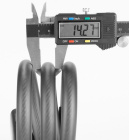 Замок Rockbros велосипедный черный под ключ. Димаетр троса 1.14см, длина троса 100 см. Арт. RB_32420 2