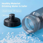 Велофляга Rockbros с защитным колпачком прозрачная черная. Арт. RB_35210068008 5