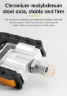Педали ROCKBROS K502F складные платформы, алюминий; черно-серебристый 5