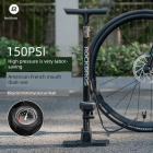 Насос напольный ROCKBROS ZD-6132MB, с манометром, до 150 PSI; черный 1