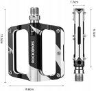 Педали ROCKBROS K306 платфирмы, алюминий; черный 2