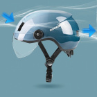 Велошлем ROCKBROS  с визором подходит для электровелосипеда 5