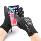 Велоперчатки ROCKBROS Guider черные. Длинные пальцы. Флисовые 3