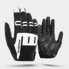 Велоперчатки ROCKBROS Reflective черные. Длинные пальцы. Кожаные со светоотражателями 1
