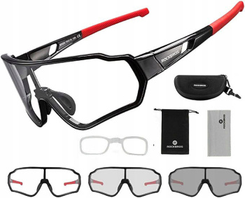 Очки солнцезащитные ROCKBROS SP203 с фотохромными линзами; черно-красные