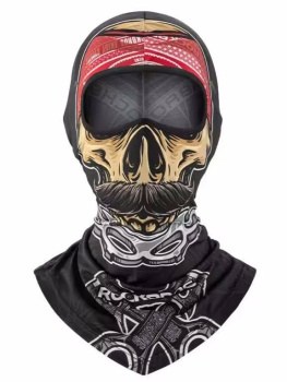 Подшлемник ROCKBROS YPP077 летний, солнцезащитный; черный / желтый / красный, универсальный размер