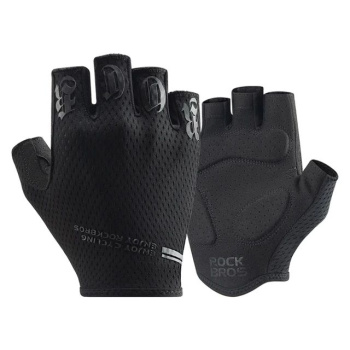 Велоперчатки ROCKBROS S360 короткие пальцы; черный