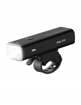 Фонарь передний ROCKBROS RHL400, крепление на руль, алюминий, 400 люмен, 4 режима, IPX6, Type-C; чер