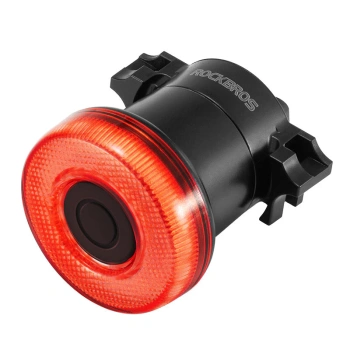 Фонарь задний ROCKBROS интеллектуальный, 5 режимов, с датчиком торможения, IPX7, Type-C; черный