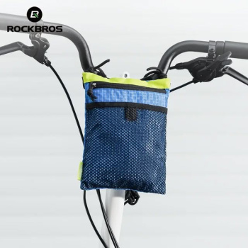 Сумка-органайзер ROCKBROS H62, крепление на руль велосипеда; синий/желтый
