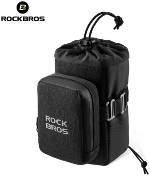 Велосумка ROCKBROS P009 подседельная 2-в-1, отделение для фляги 0,7 л + 0,3 л; черный
