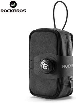 Велосумка ROCKBROS P010 подседельная трансформер с BOA, объем 0,2 - 0,6 л; черный