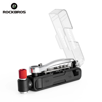 Набор инструментов ROCKBROS TG-PB8012 мини трещотка с битами, бескамерный ремнабор, монтажки, насос 