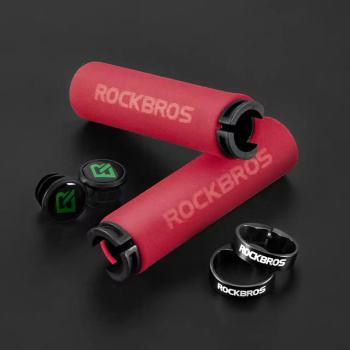 Грипсы ROCKBROS BT1001 с замком; красный / черный