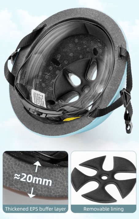 Велошлем ROCKBROS детский голубой 5