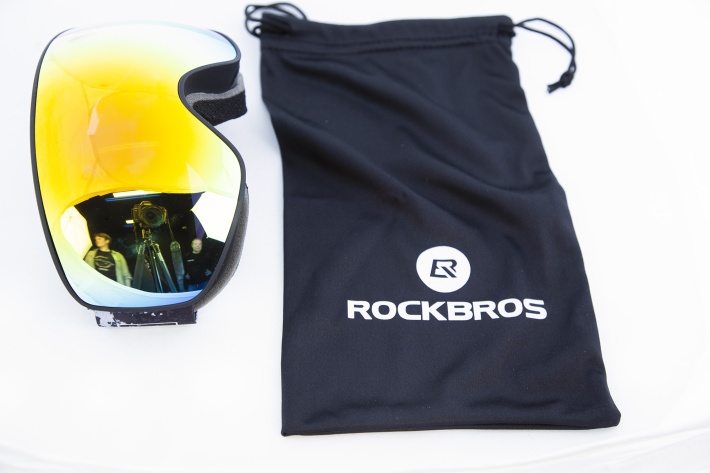 Очки горнолыжные ROCKBROS 14110005001. Цвет оправы - черный. Сферические двухслойные противо 11