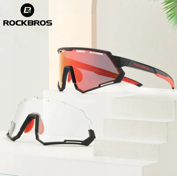 Очки солнцезащитные ROCKBROS SP246 с поляризационными + фотохромными линзами; черно-красный 2