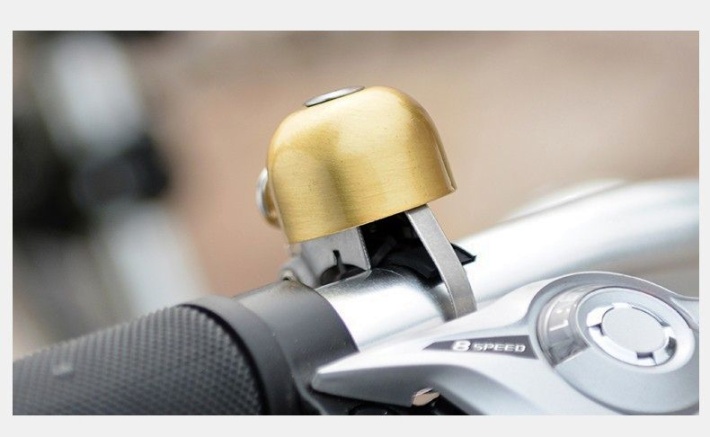 Звонок ROCKBROS ударный в виде колокола, золотой, арт 15-1BG 4