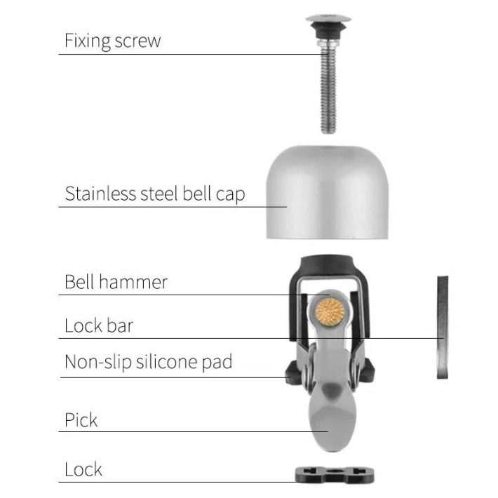 Звонок Rockbros хромированный металлический. Арт. RB_15-1BLS 4