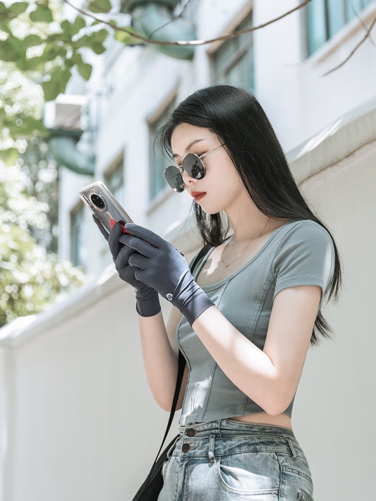 Велоперчатки ROCKBROS черные. Длинные пальцы. Охлаждающий шелк, эластичные 3