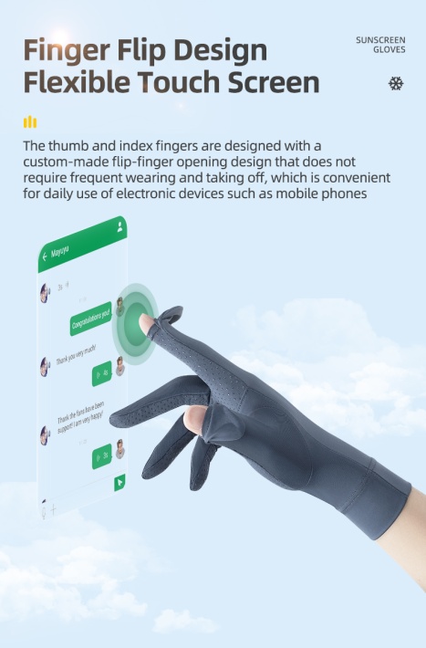 Велоперчатки ROCKBROS черные. Длинные пальцы. Охлаждающий шелк, эластичные 6