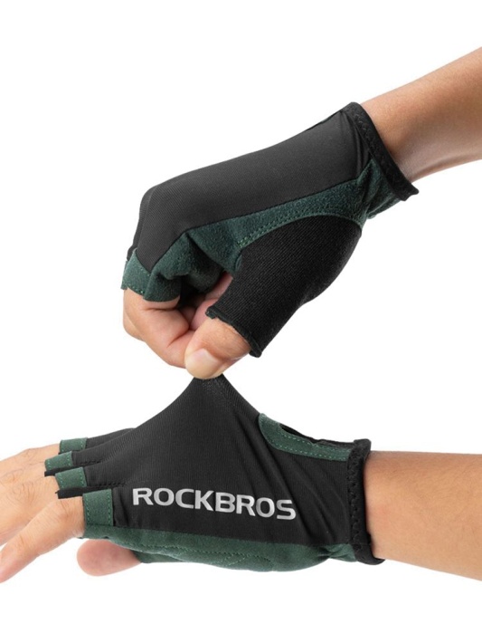 Велоперчатки ROCKBROS Zeus черные. Короткие пальцы. 2