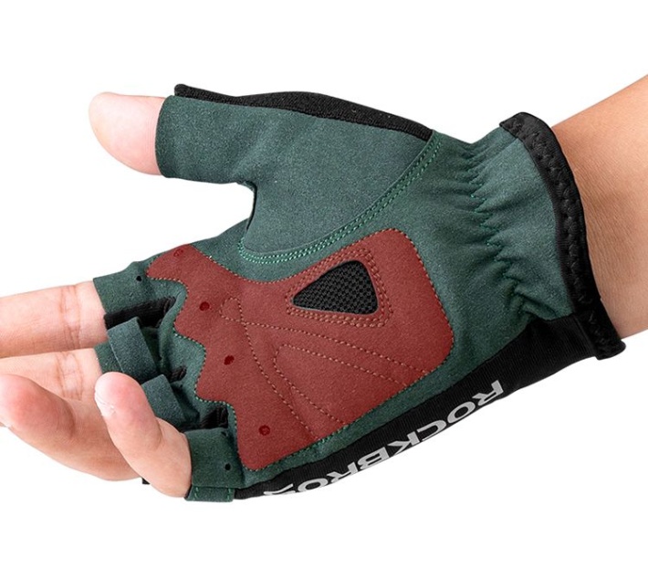 Велоперчатки ROCKBROS Zeus черные. Короткие пальцы. 3