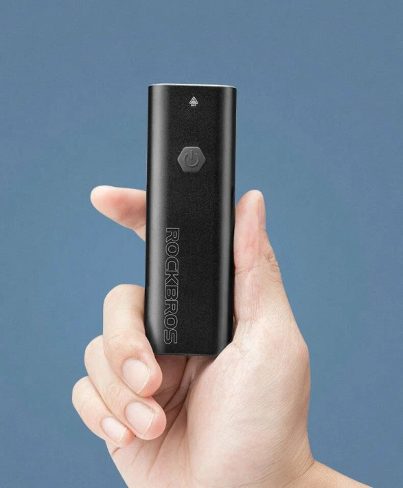 Фонарь велосипедный передний Rockbros 200 люмен. Влагозащита IPX6, слот Type C, алюминиевый корпус,  3