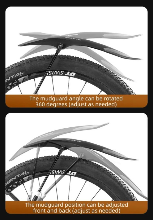 Крыло заднее ROCKBROS  черный, увеличенная площадь 5