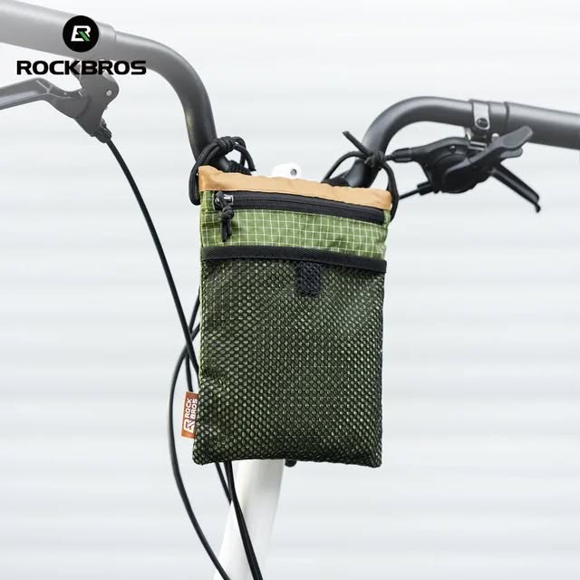 Сумка-органайзер ROCKBROS H62, крепление на руль велосипеда; зеленый/хаки 1