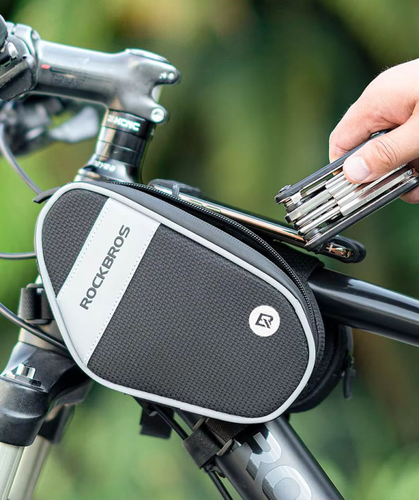 Велосумка ROCKBROS на раму с держателем телефона, два боковых кармана 6