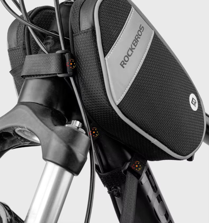 Велосумка ROCKBROS на раму с держателем телефона, два боковых кармана 10