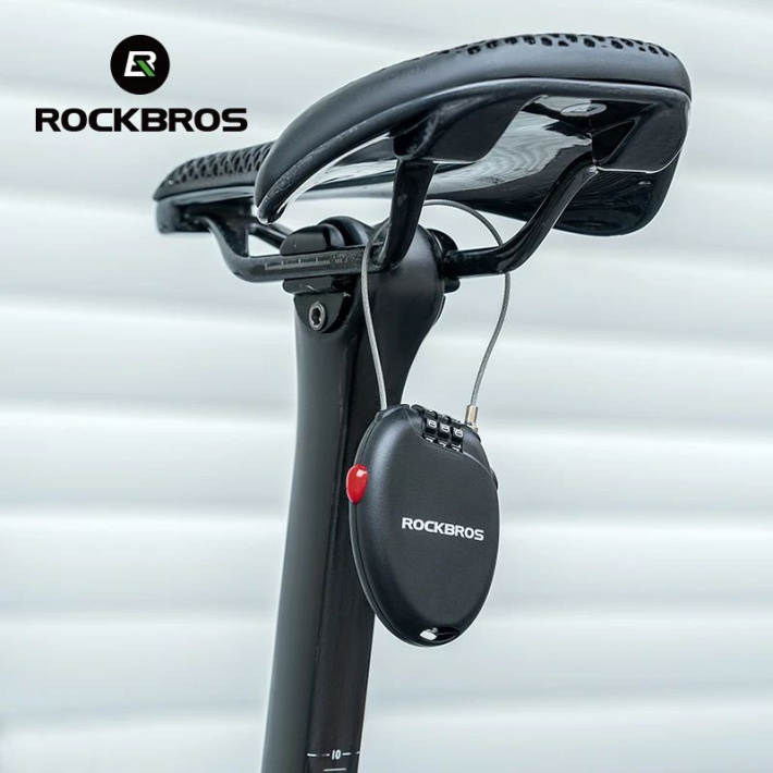 Замок вело ROCKBROS TL0956 кодовый, трос 2 х 600 мм; черный 3