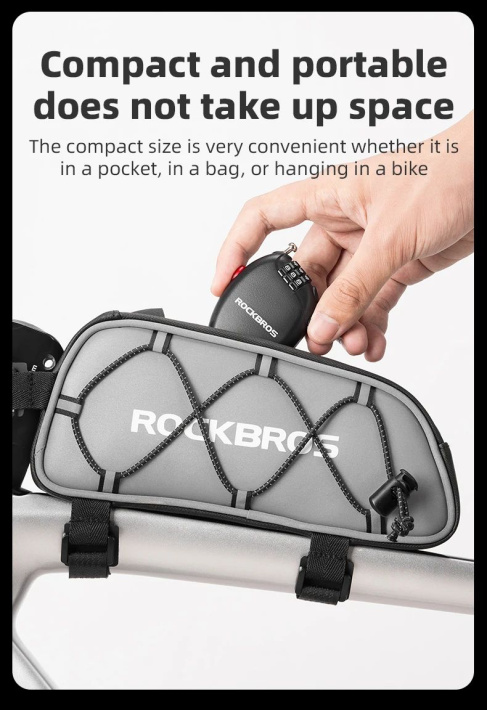 Замок вело ROCKBROS TL0956 кодовый, трос 2 х 600 мм; черный 9