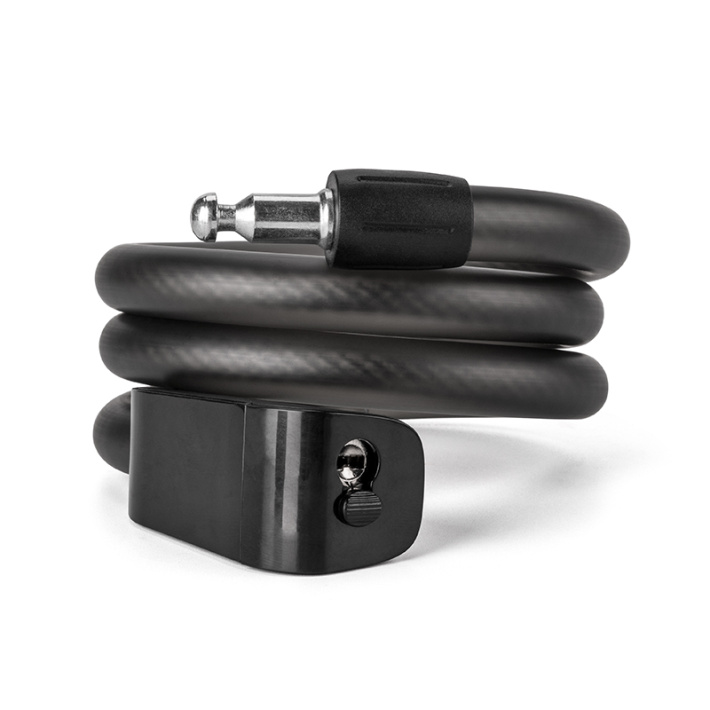 Замок Rockbros велосипедный черный под ключ. Димаетр троса 1.14см, длина троса 100 см. Арт. RB_32420 1