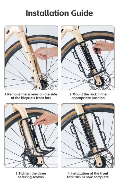 Багажник ROCKBROS H101, кейдж на вилку; черный 9