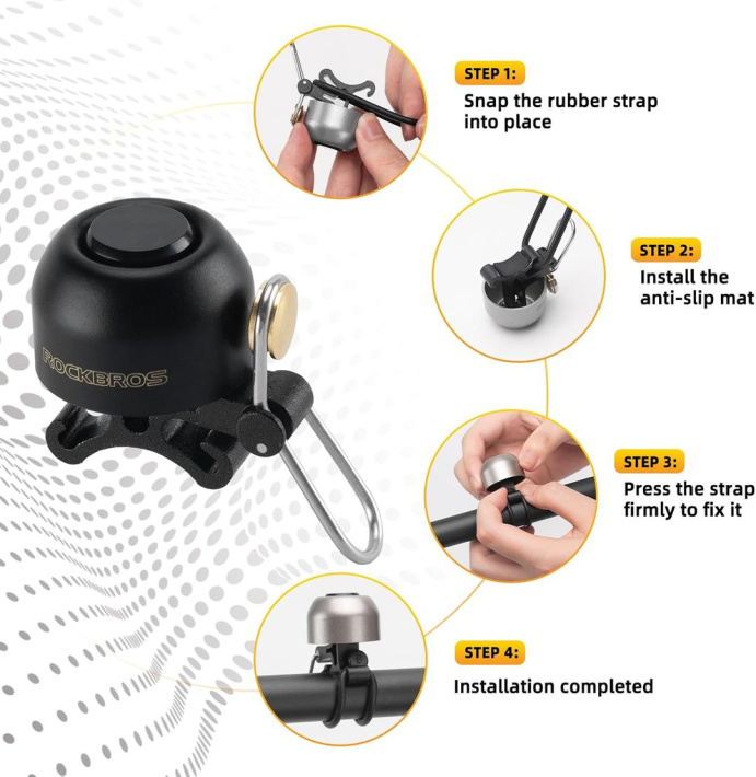 Звонок Rockbros чёрный металлический. Арт. RB_340001001 2