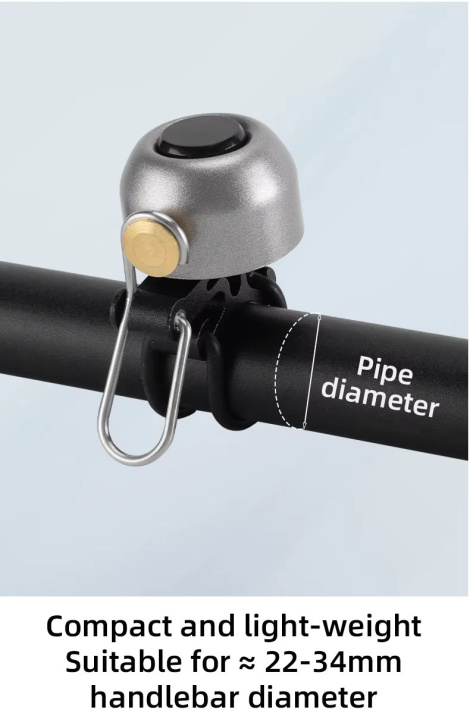 Звонок Rockbros титанового цвета металлический. Арт. RB_340001002 8