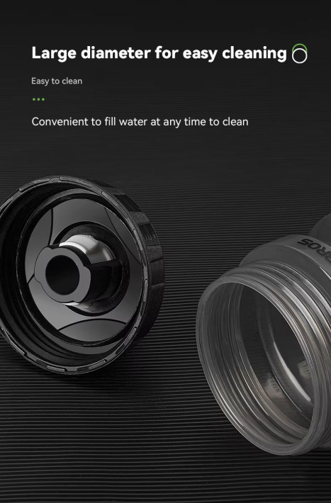 Велофляга Rockbros прозрачная черная 600мл со съёмным колпачком. арт. RB_35210068002 4