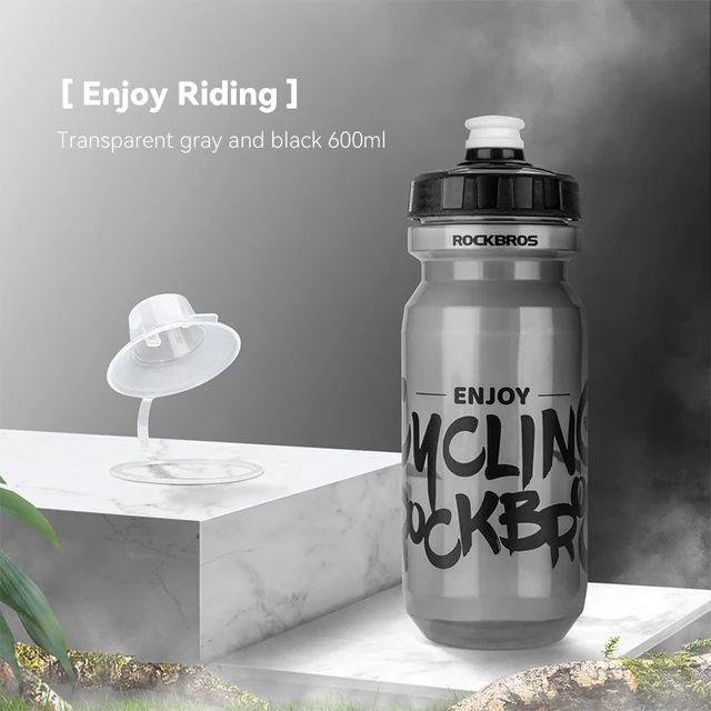 Велофляга Rockbros прозрачная черная 600мл со съёмным колпачком. арт. RB_35210068002 6
