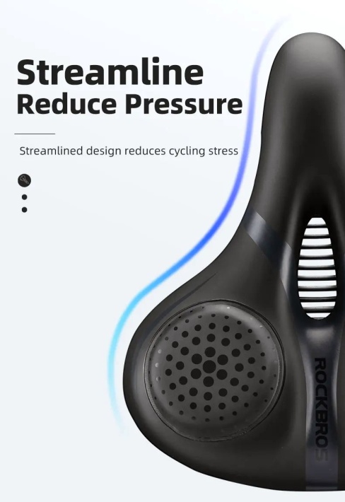 Седло ROCKBROS черное, комфортное 608 7