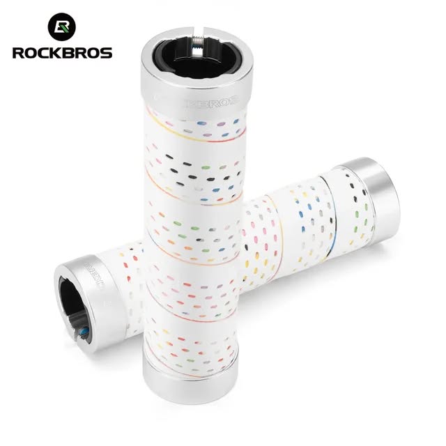 Грипсы ROCKBROS GR0112, в виде обмотки руля, с lock-on; белый 1