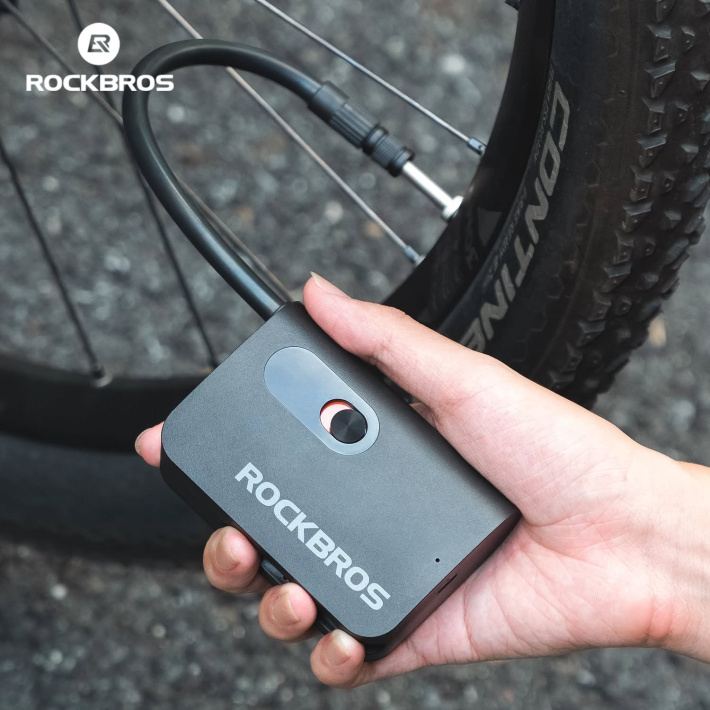 Насос электро ROCKBROS QJCQBAIR L1 мини, Type-C, до 70 PSI; черный 2