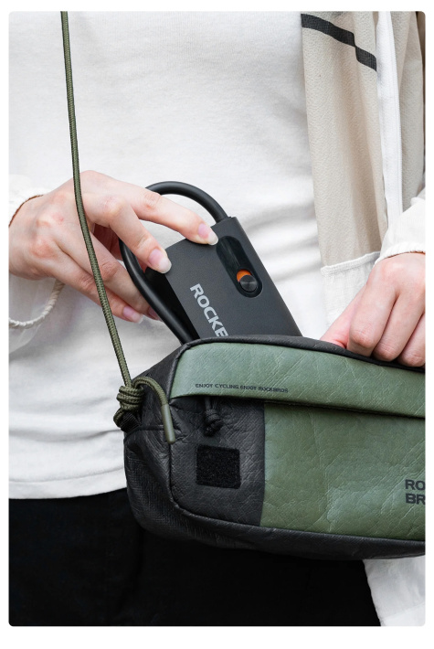 Насос электро ROCKBROS QJCQBAIR L1 мини, Type-C, до 70 PSI; черный 5