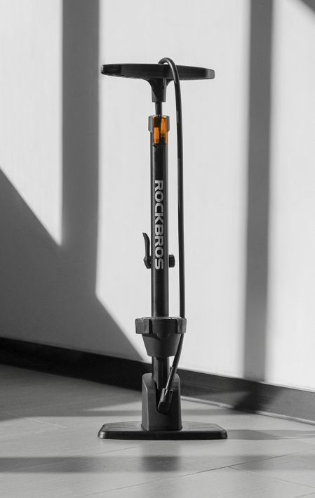 Насос напольный Rockbros алюминиевый с манометром и устойчивой платформой. 160psi. Арт. RB_423100020 3