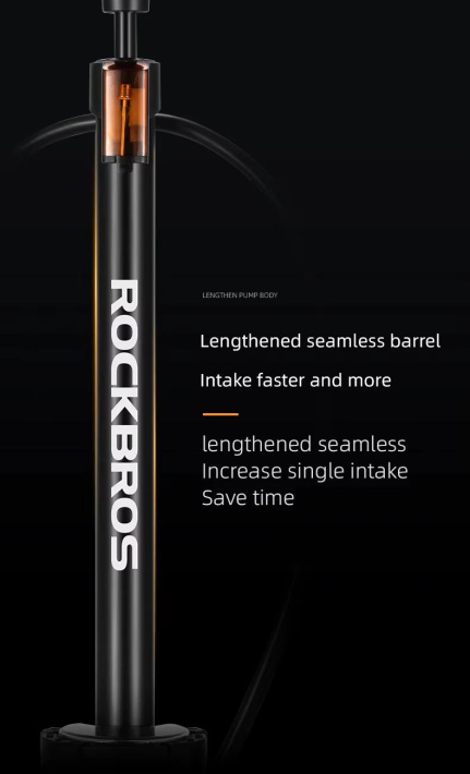 Насос напольный Rockbros стальной со складной платформой. 160psi. Арт. RB_42410002001 7