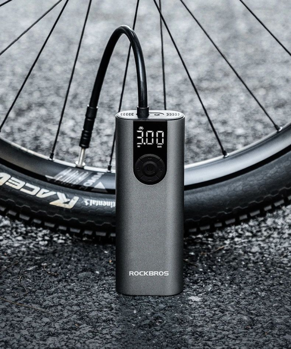 Насос электро ROCKBROS A8, Type-C, до 150 PSI; серый 2